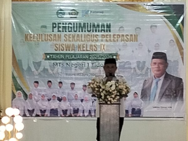 PENGUMUMAN HASIL KELULUSAN SEKALIGUS PELEPASAN SISWA KELAS IX TAHUN PELAJARAN 2025/2026 MTs NEGERI 1 TIDORE